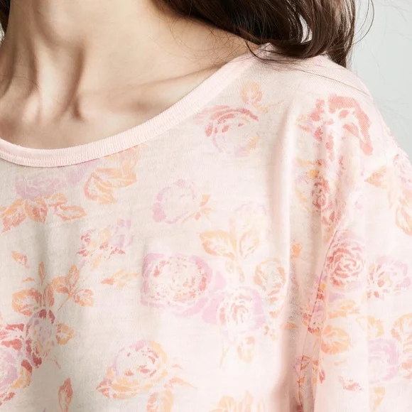 NEW Free People Tourist Tee Floral Soft Graphic Tee Shirt - Size XS S M - Picture 4 of 10